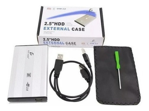 Carcasa Para Disco Duro 2.5 Ide Case Ide 2.5 Usb Portatil Color Plata