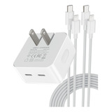 Vhbw Cargador De Pared Doble Usb C Para iPhone 14, Adaptador