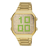 Reloj Digital Con Brazalete De Acero Y Caja Con Leds D-bear