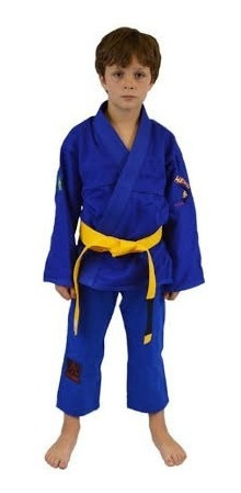 Kimono Infantil Juvenil Jiu Jitsu Preto Trançado Keiko