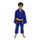 Kimono Infantil Juvenil Jiu Jitsu Preto Trançado Keiko