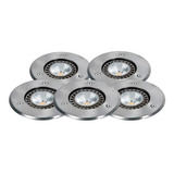 Pack X 5 Spot Embutir Piso Led Acero Gu10 Exterior Lucciola