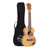 Ukulele Bamboo Concierto U-23-roses-s Linden Con Funda