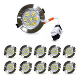 Paquete 10 Plafon Led 7w Spot Dirigible Empotrado L05d07w09