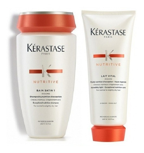 Kérastase Shampoo Bain Satin 1 + Acondicionador Lait Vital 