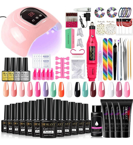 Kit De Esmalte De Uñas Uv En Gel, 54 W, Lámpara De Pedicura,