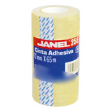 10 Cinta Adhesiva Janel Transparente 12mm X 65m Rollo Chica