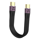 Cable Usb C Corto 100w 0.5ft 40gbps Transferencia De Datos