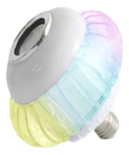 Foco Led Luz Rgb Con Bocina Bluetooth Y Control E27 4w 20 Pz