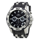 Reloj Invicta Pro Diver Negro Cronografo 22311 50mm Bisel Plateado