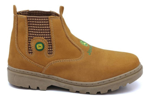 Bota Botina Jonh Deere Original De Couro Tratorda Agro