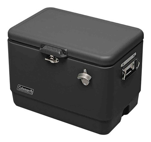 Hielera Metalica Negra 54qt 85 Latas Destapador 51l Coleman