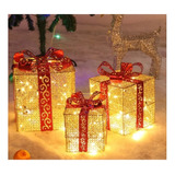  Cajas De Regalo Decorativa Doradas Pack De 3 