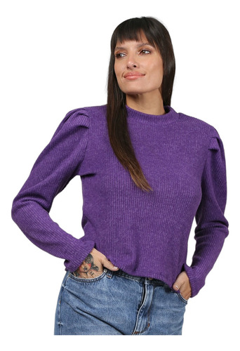 Remera Sweater Lanilla Morley Manga Princesa Talles Grandes