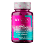 Belacaps Biotina + Vitamina C E, Acido Hialuronico 50 Cap Sabor Sin Sabor