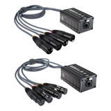 1 Par Xlr Macho/hembra, 4 Canales, Snake, 3 Pines, Xlr/dmx A