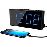 Reloj Despertador Digital 7 5 Atenuador Pantalla Led Gr...