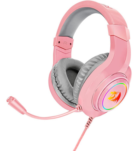 Audífonos Gamer Rosados Para Mujer Redragon Hylas Pynk H260p