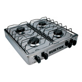 Estufa De Mesa 4q, Gas Lp D Acero Inoxidable Egaf4 Surtek