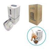 Alimentador Automático Dispensador Para Mascotas Blanco
