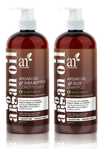  Shampoo Y Acondicionador Argan Oil De Artnaturals 473ml C/u