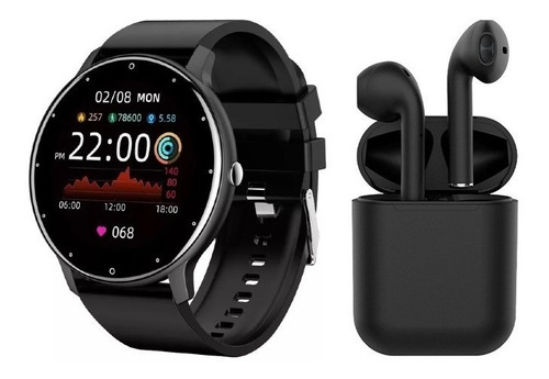 Reloj Inteligente Smart Watch Zl02 + Audifonos Bluetooth I12