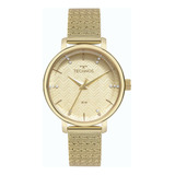 Relógio Feminino Dourado Mesh Elegance Technos Resistente 