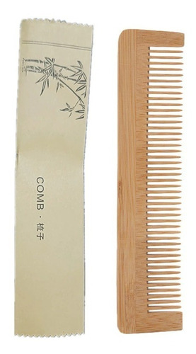 Pente Fino Madeira Bambu Barba Cabelo Ecológico Resistente