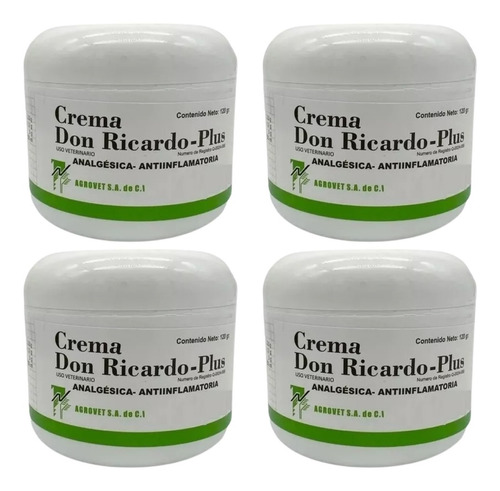 Crema Don Ricardo Plus 120 G 4 Piezas Pomada Uso Veterinario