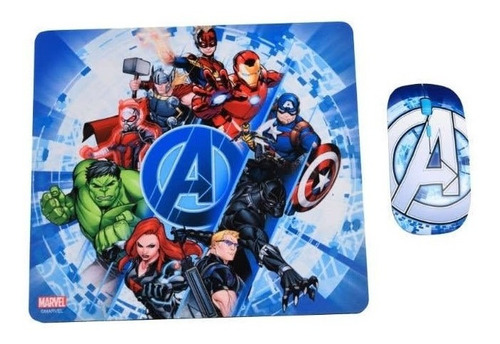 Kit Mouse Inalambrico Y Mouse Pad Avengers 2 / Tecnocenter