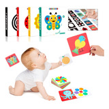 4pcs Tarjetas De Estimulación Visual Montessori Para Bebé 21