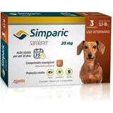 Antipulgas Para Cães Simparic 20mg De 5,1-10kg 3 Comprimidos