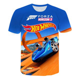 K Camiseta Con Estampado 3d De Hot Wheels For Niños Ropa