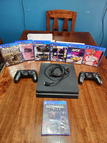 Consola Ps4 1tb + 2 Control + 7 Juegos *usada*