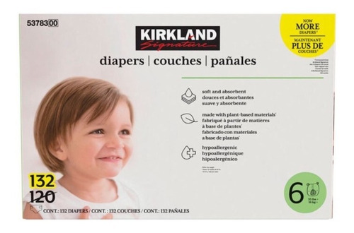 Pañales Kirkland Signature Unisex Etapa 6