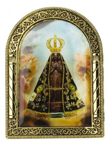 Enfeite De Mesa Pequeno Placa Nossa Senhora Aparecida - 9cm