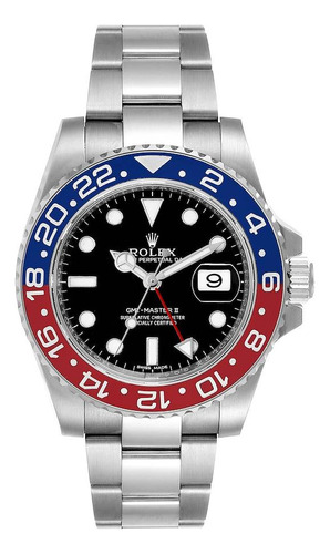 Relógio Rolex Gmt Pepsi Base Eta 2840 + Caixa Rolex Couro