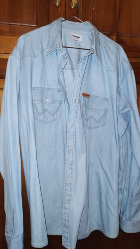 Camisa Wrangler Jean Original, Celeste, 3xl