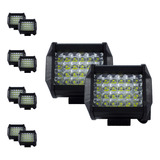 10 Faros De Luz Fija Y Estrobo Blanco 24 Leds Tunelight 72w