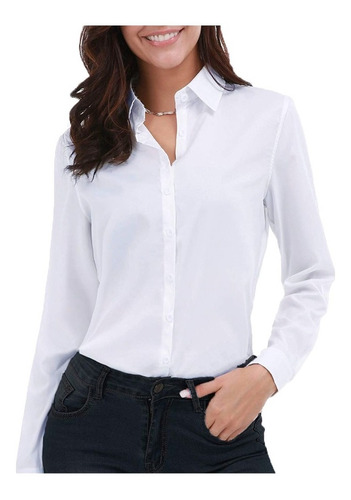 Camisa Dama Entallada Varios Colores Mujer Blusa