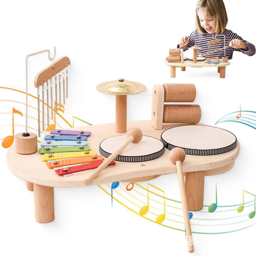 Niños Tambores7en1 Instrumentos Musicales Juguetes Para Niño