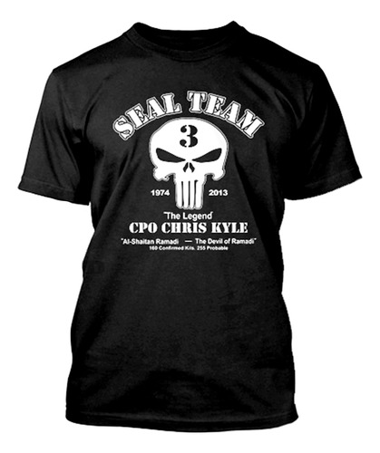 Camiseta Seal Team 3 Chris Kyle Sniper Americano Plus Size