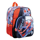 Mochila Spiderman Gray Espalda 12p 38220 Color Multicolor Diseño De La Tela Estampado