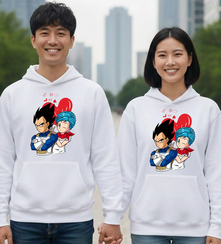 Pack 2 Sudaderas Pareja Bulma Y Vegeta Un Amor En Evolución