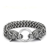 Norse Pulsera Cabeza Vikingo Acero Inoxidable Para Hombre 21