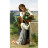 Lienzo Tela Canvas En La Fuente William Bouguereau 100x60