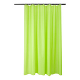 Cortina De Baño Verde Liso Tela 180x180cms + 12 Ganchos