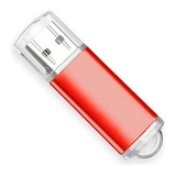 Pendrive Mixza 64gb Vermelho Em Metal Com Tampa