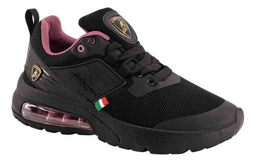 Tenis Deportivos Lamborghini Mujer Burbuja En Suela Negro