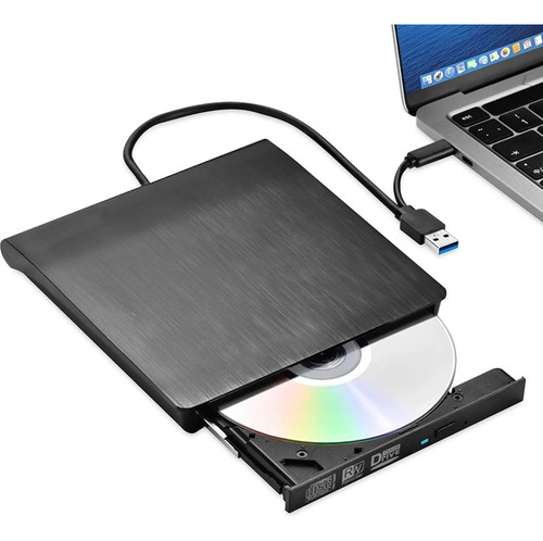 Gravador Usb 3.0 Tipo C Externo Cd/dvd Mac Note Ultrabook Pc